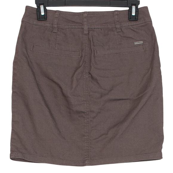 Prana Denim Skirt Kara Organic Y2K Cottage Academia 90s Grunge Button Brown 2 - Picture 5 of 5